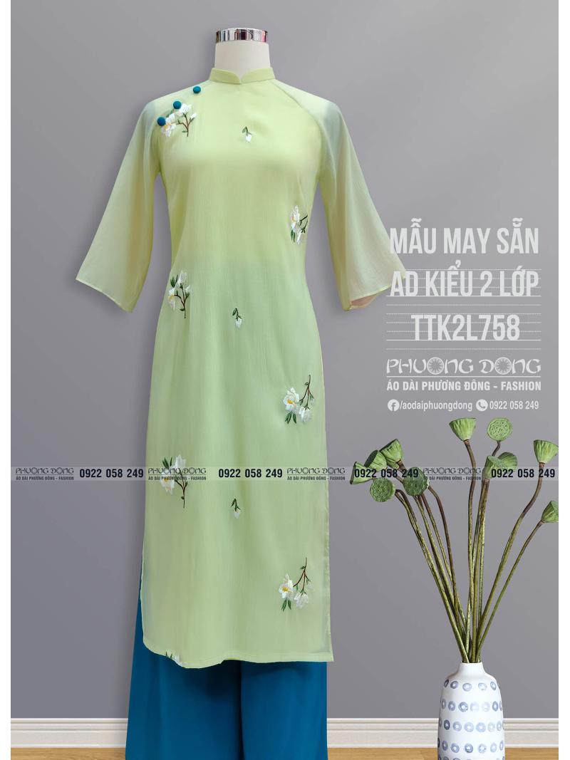 Áo Dài Phom Trẻ 2 Lớp 4 Tà TTK2L758